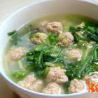 汆丸子小白菜